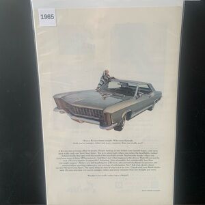 Vintage 1965 Buick Riviera Who Cares If People Think Your Ad Advertisement